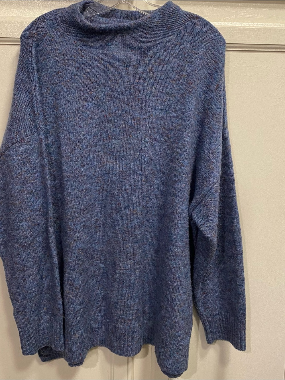 Well Worn Men's Heathered Blue Turtleneck Sweater